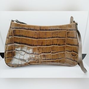 Michael Rome by Besozzi Made in Italy croc leather shoulder bag